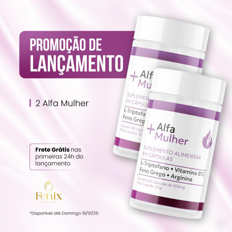 Kit 2 Alfa Mulher 60 Cápsulas 500Mg