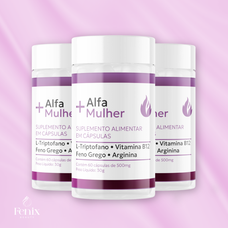 Kit 3 Alfa Mulher 60 Cápsulas 500Mg